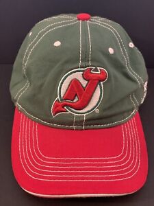 Green New Jersey NJ Devils Hat Adjustable Strap NHL Hockey Retro Melonwear