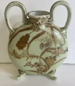 Antique Kato Shunko Japanese Porcelain Ewer Vase Heavy Gold Decoration 6 3/4" H - Picture 1 of 10