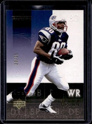 2002 Upper Deck Authentics Troy Brown Gold 25 #20/25 Patriots - Image 1 of 2