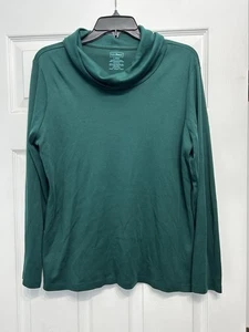 L.L. Bean Womens Emerald Green Long Sleeve Blouse Size = Large - Regular - Picture 1 of 5