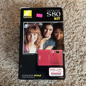 Nikon COOLPIX S80 Digicam Digitalkamera Kit 14.1MP dünn rot FUNKTIONIERT - Bild 1 von 6