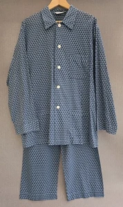 Derek Rose 100% Cotton Men's Pyjama Set Size XXL (46”) Blue - Picture 1 of 8