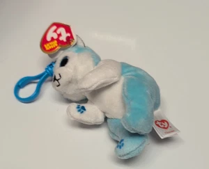 2023 TY BEANIE BABY BELLIES THUNDER THE HUSKY DOG w/ PLASTIC KEY CLIP 4" - NWT - Picture 1 of 4