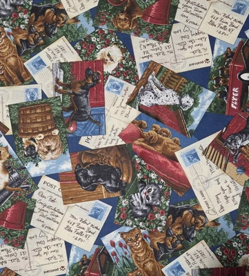 De Colección Cranston Print Works Estampado VIP Perros y Gatos 100% Algodón 44" Ancho PORTE Foto 1 de 4