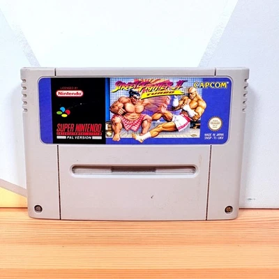 Vintage Street Fighter II Turbo Nintendo SNES PAL Fighting Video Game Cartridge - Image 1 of 4
