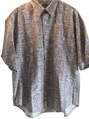 Camisa De Colección Da Vinci Abotonada Fin de Semana Viaje Hawaiana Grande Algodón Tropical Foto 1 de 4