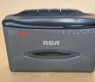 RCA AM/FM Stereo Radio Cassette Player Gray, untested but clean - Image 1 of 4