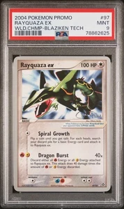 2004 Pokemon Promo World Championship Blaziken Tech 97 Rayquaza Ex PSA 9 Mint - Picture 1 of 4
