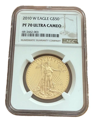 US 2010 W Gold 1 oz $50 NGC PF70UC Proof Gold Eagle - Image 1 of 2