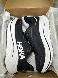 New! Hoka One One M Clifton 10 1162030 Black/White Sz 13 With Original Box - Picture 1 of 6