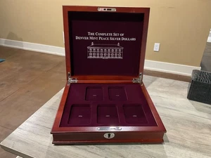 The Complete Set Of Denver Mint Peace Silver Dollars Display Case- No Key - Picture 1 of 7
