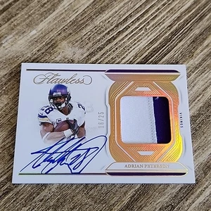 2023 Panini Flawless #DPA-APE Adrian Peterson Distinguished Patch Auto #/25 - Picture 1 of 2