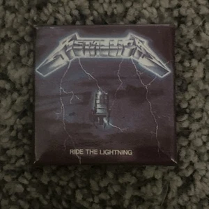 Pin Metallica Ultra Raro Vintage Late Square Ride The Lightning - Imagen 1 de 3