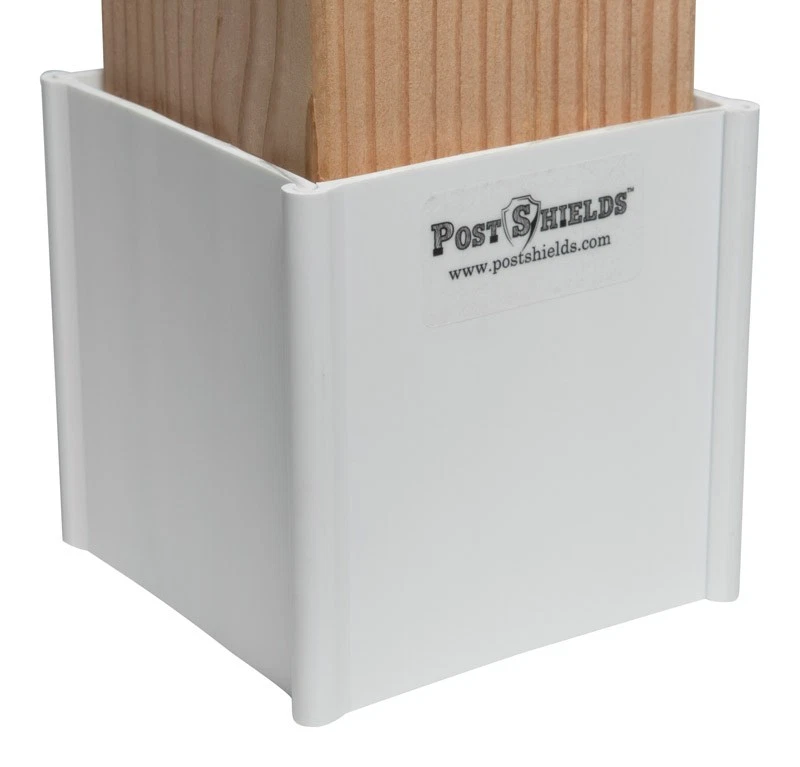 Poste de valla de plástico blanco Post Shields Inc. 5282711030 4 x 4 pulgadas (Pack de 10) Foto 1 de 1