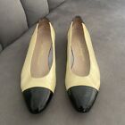Salvatore Ferragamo Flats Women’s Size 9 Beige & Black Classic Dress Shoes 39