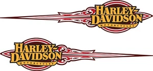 Fits Harley Davidson Fuel Tank Motorcycle Decals (Set of 2) Arrow multi color - Picture 1 of 1