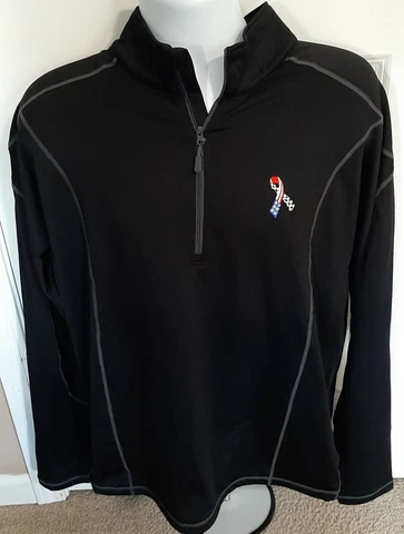 Brad Keselowski Checkered Flag Foundation XL Half Zip Black Stormtech Pullover Cover