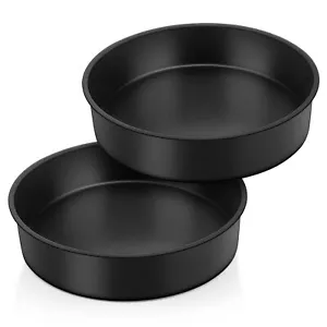 8 Inch Cake Pan Round Baking Layer Cake Pan Set Of 2 With Nonstick Coating Stain - Picture 1 of 7