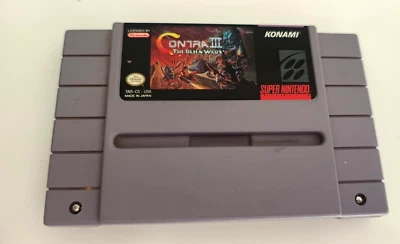 Contra 3 III - The Alien Wars Nintendo Snes Game Cart NTSC USA - Image 1 of 3