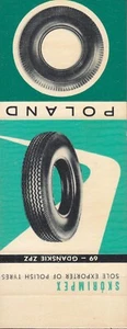 POLAND 1969 Matchbook Cover - K#353 SKÓRIMPEX Łódź, Sole exporter of Polish tyre - Picture 1 of 2