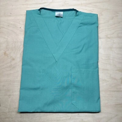 NEW!! AngelStat Reversible V-Neck Scrub TOP Medline - JADE Green - 2XL - Image 1 of 3