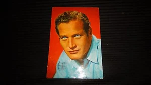 RARE ISRAELI VINTAGE 1966 MOVIE STAR PAUL NEWMAN HEBREW POSTCARD ISRAEL - Picture 1 of 11