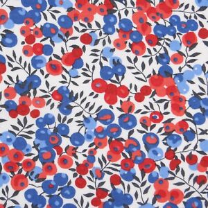Liberty Fabric Tana Lawn (Wiltshire Berry Red and Blue)