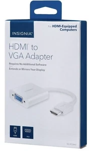 Insignia NS-PCAHV - HDMI to VGA Adapter - White - Picture 1 of 2