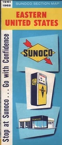 1961 Sunoco Road Map: Eastern United States NOS - Picture 1 of 1