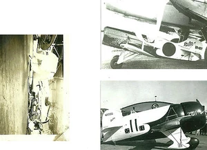 3er SET: GEE BEE LOT #27 - 4" X 6" SCHWARZ & WEISS VERSCHIEDENE FLUGZEUGDRUCKE - Bild 1 von 4