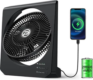 RECHARGEABLE USB Portable or Window Sill Fan with 4 Timer/4 Speed/Battery Level - Picture 1 of 22