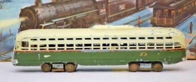 Vintage Green and Cream HO Scale DieCast PCC Streetcar Custom Paint 1:87 Scale - Image 1 of 4