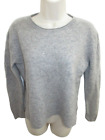 Rachel Zoe 100% 2-ply Cashmere Gray Heather Crew Neck Sweater Size S May fit PS
