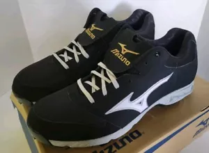 Herren Mizuno Metall Baseballstollen 9 Spike Adv. Pro Elite Mid schwarz/weiß Gr. 14 - Bild 1 von 11