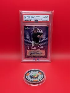 2021 Leaf Metal Draft Trey Sweeney Futures Stars Purple 14/15 Auto PSA 10 - Picture 1 of 2