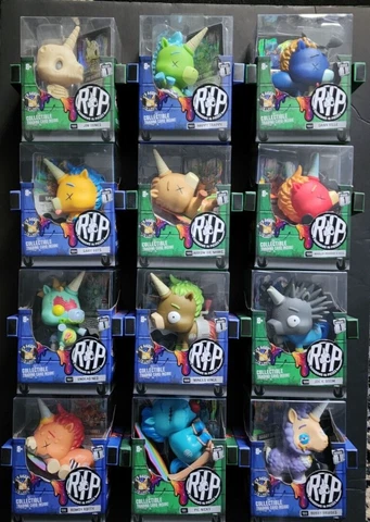 RIP Rainbows In Pieces Complete Set Figures Zombie Unicorn & Trading Card NEW Cover