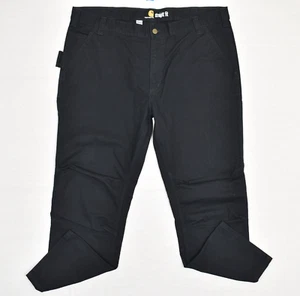 Carhartt Men's Carpenter Pants Canvas Cotton Blend Black Size 42x30 103339 001 - Picture 1 of 8