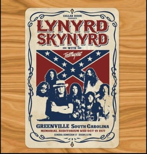 Lynyrd Skynyrd Sign Greenville South Carolina Concert Aluminio 8"x12" - Imagen 1 de 1