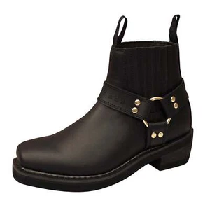 Motorcycle Motorbike Boots Biker Leather Harley Chopper JR18190413 Johnny Reb👌 - Picture 1 of 5