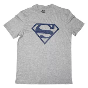 Men's Under Armour Alter Ego Superman Rattan Shield Charged Cotton T-Shirt - Picture 1 of 4