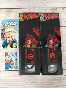 Marvel X-Men Creators' Choice #1-2 Pizza Hut (VHS, 1996) W/Card & Comic - Picture 1 of 3
