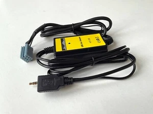 VW AUX adapter lead Passat Beetle Golf Bora Polo 3.5mm jack car USB iPhone MP3 - Picture 1 of 8