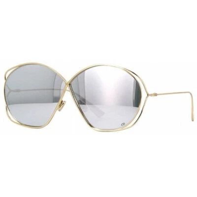 Dior Stellaire2 83IOT Sunglasses Gold Silver Mirrored Grey Lens New Authentic - Image 1 of 4