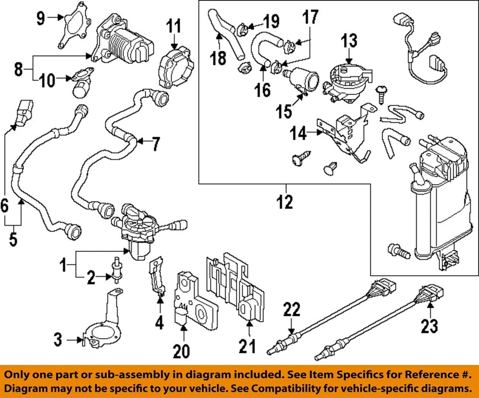 AUDI OEM 09-21 A3 Quattro Componentes de Emisión-Válvula de Presión 8K0906253M Foto 1 de 1