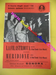 RARO SPARTITO SINGOLO RAOUL CASADEI La filastrocca Meridione 1974 no cd lp - Picture 1 of 1