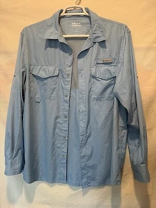 Camisa de pesca de manga larga Field & Stream azul Lt grande que absorbe la humedad Conv Slv - Imagen 1 de 9