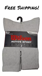 Wilson Active Sport Crew-Socken für Herren 4er-Pack (8 Paar) grau - Größe 6-12 - Bild 1 von 3