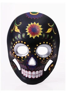 Flower Skull Mask Day Dead Dia Muertos Fancy Dress Halloween Costume Accessory - Picture 1 of 1