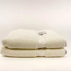 Maisonette 29 "x 57" 2 Bath Towel Set of 2Pc Portugal Made Ivory - Picture 1 of 8