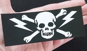 The Clash Skull Crossbones Bolts SKATEBOARD Band MUSIC STICKER Decal - Picture 1 of 6